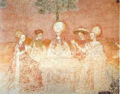 Trionfi players, before 1450, fresco