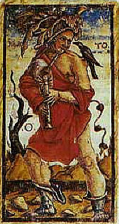 Sola Busca Tarocchi, card 0, Matto