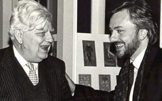 Michael Dummett and Andrea Vitali at the exhibition in Ferrara 1987/1988